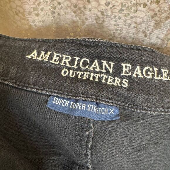 American Eagle Outfitters Black Embroidered Lace Hi Rise Shortie Shorts 12 - Picture 3 of 7